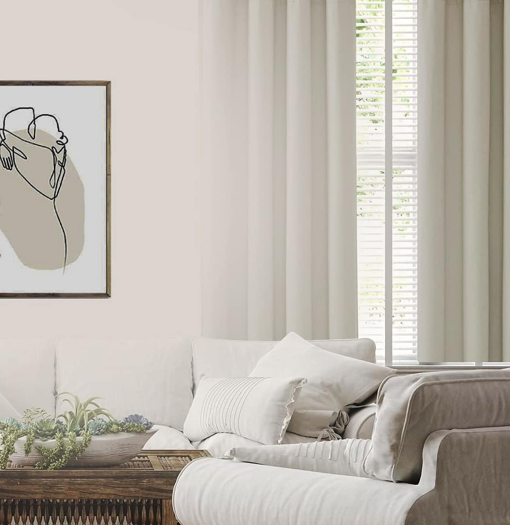 Cortina opaca beige