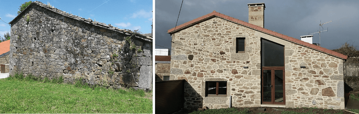 antes y después casa piedra
