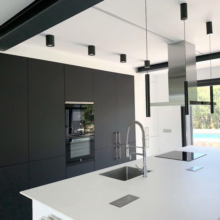 cocina diseño negro