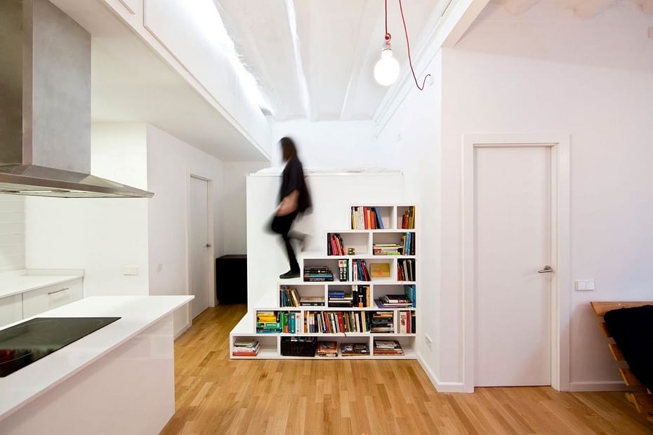 escalera librería para libros