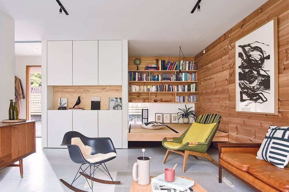decoracion madera y blanco